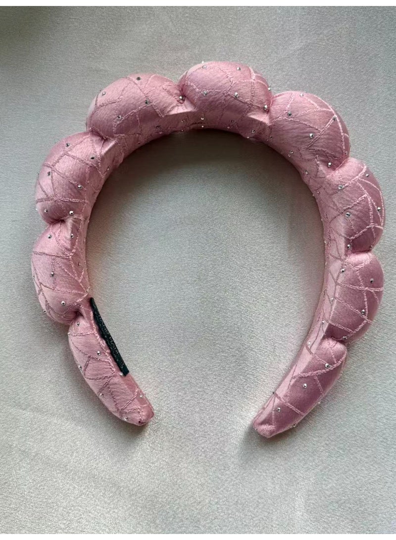 Vynara Padded Quilted Headband with 12 Small Scrunchies, 9 Colors Hair Accessories Set - Image 2
